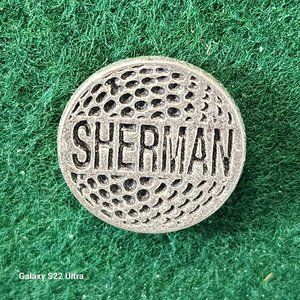 Personalized Metal Golf Ball Marker for Sherman